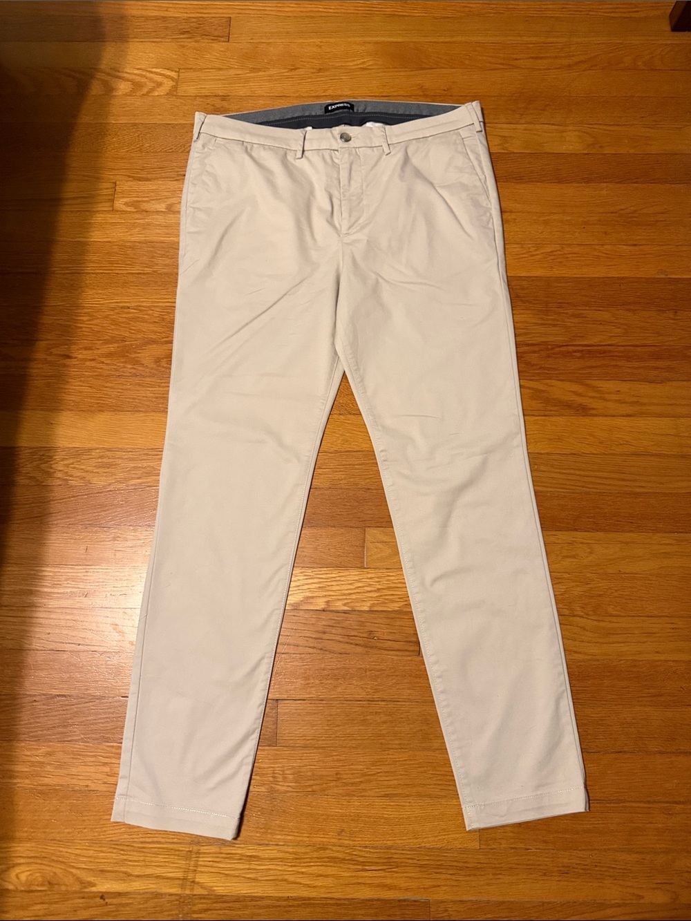 Express Skinny Fit Hyper Stretch Men's Chinos - Light Tan 36x32